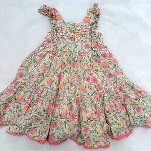 Joie floral sleeveless dress with pink, yellow,green, 5T